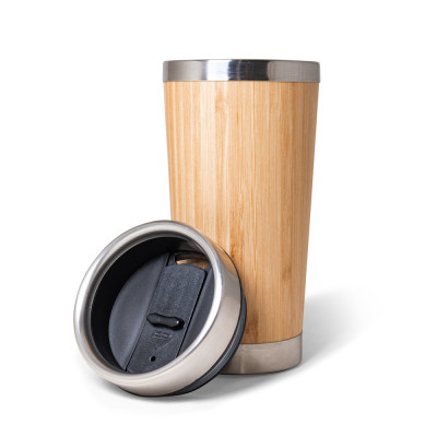 PIETRO. Bamboo and stainless steel travel cup 500 mL